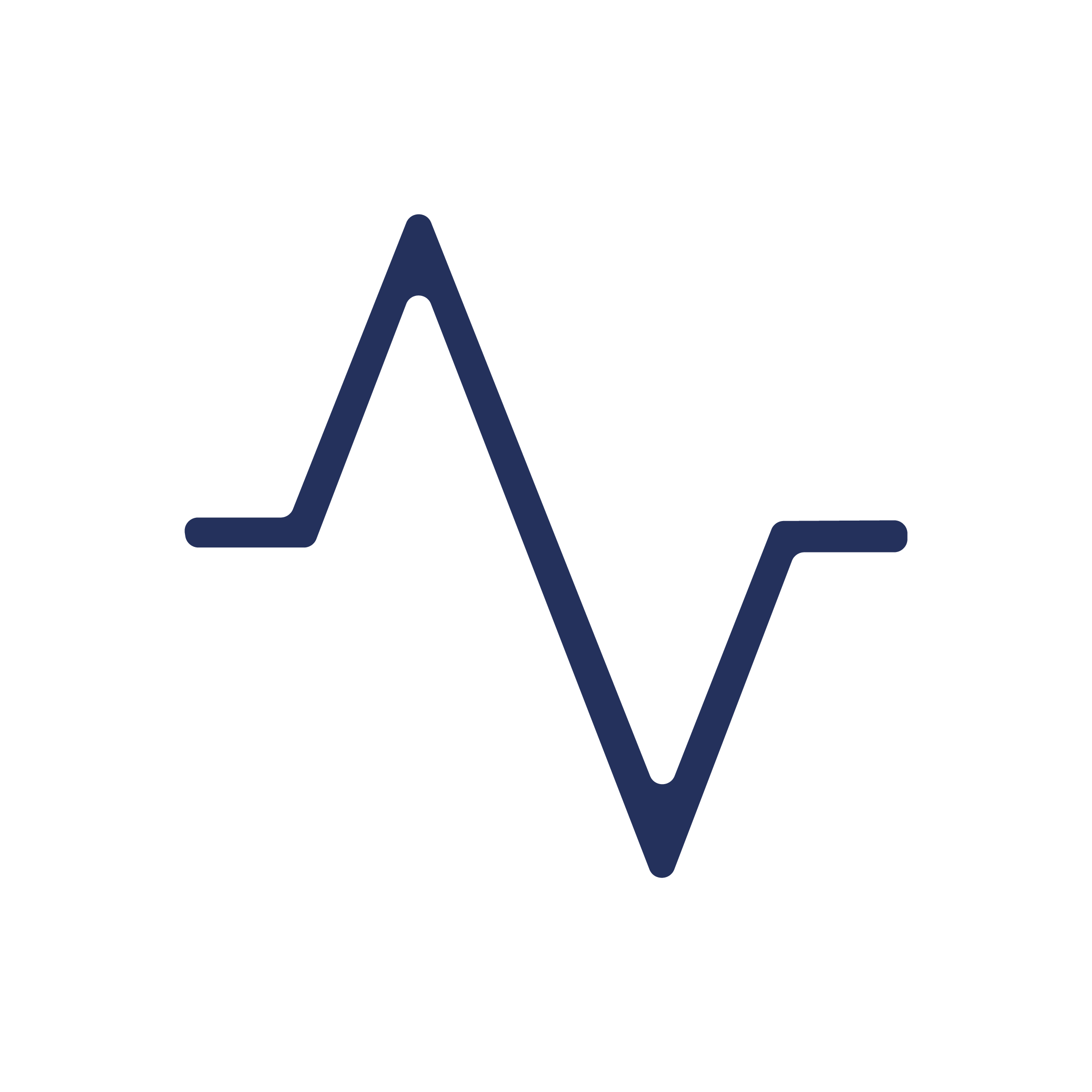 A dark blue zigzag line on a black background, resembling a stylized heartbeat or frequency wave pattern.